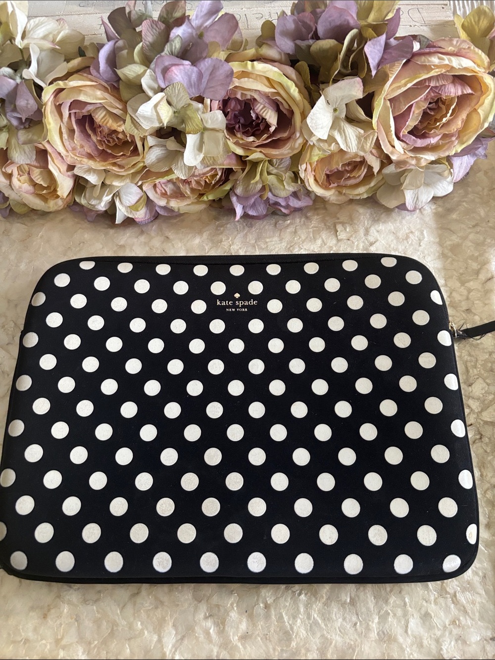 kate spade Black and White Polka Dot Laptop Sleeve